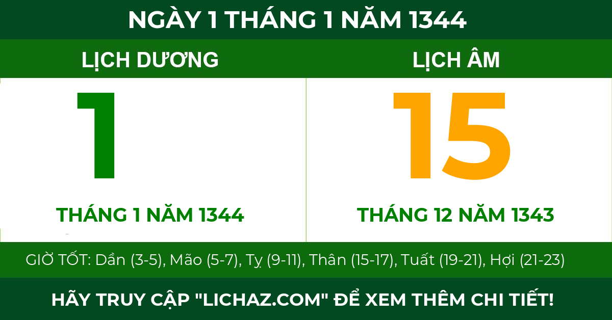 lịch âm ngày 1 tháng 1 năm 1344