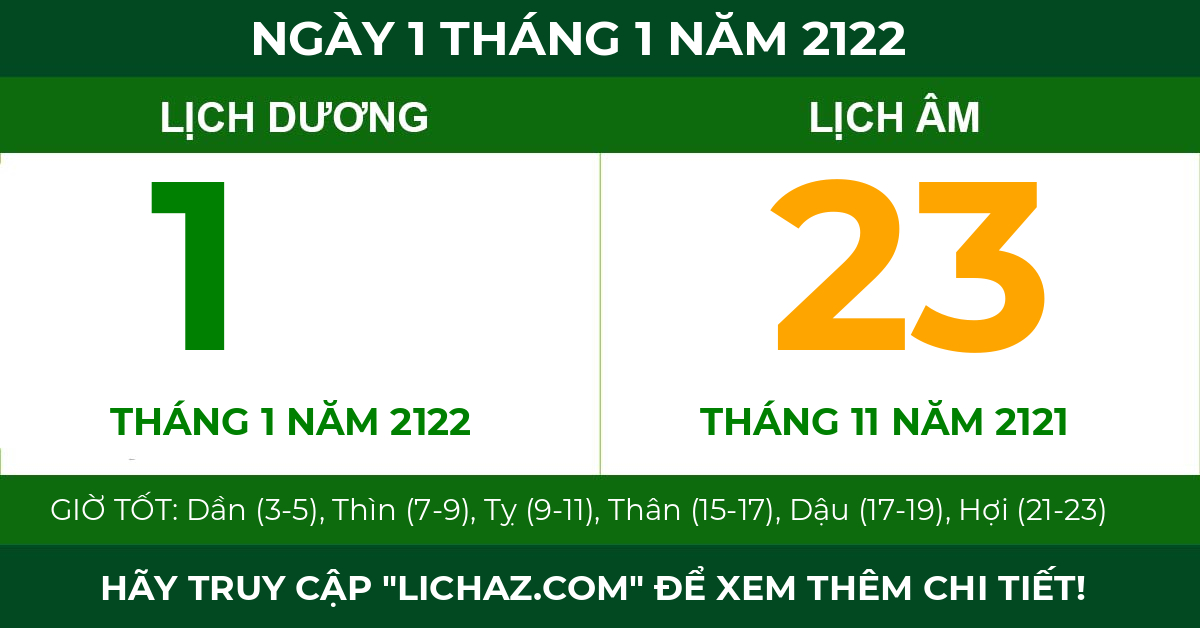 lịch âm ngày 1 tháng 1 năm 2122