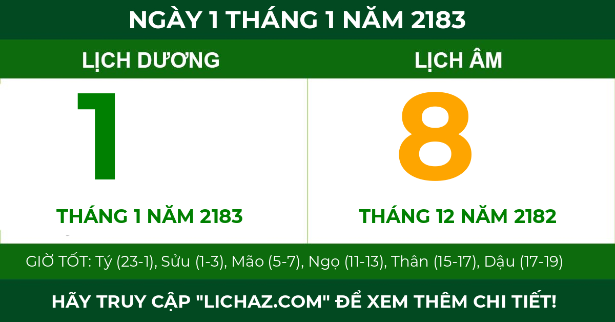lịch âm ngày 1 tháng 1 năm 2183