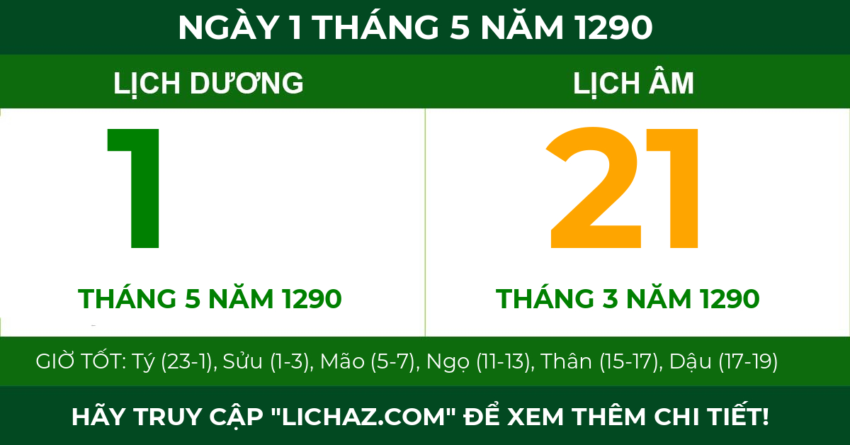 lịch âm ngày 1 tháng 5 năm 1290