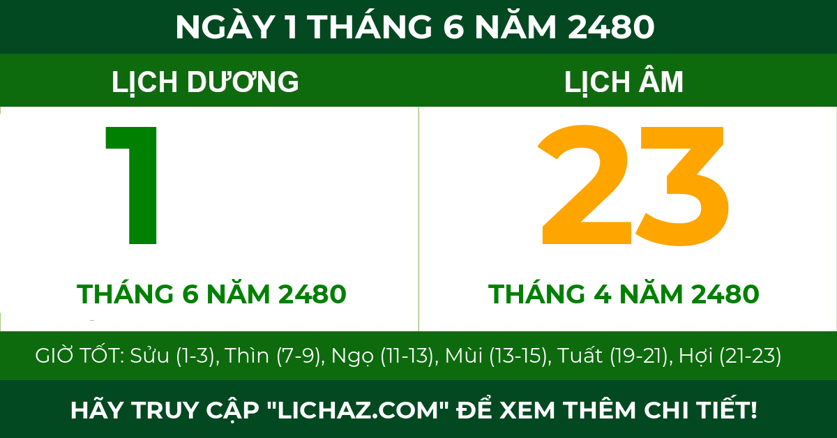 lịch âm ngày 1 tháng 6 năm 2480