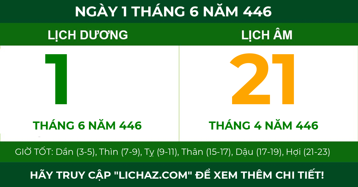 lịch âm ngày 1 tháng 6 năm 446