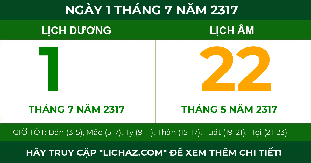 lịch âm ngày 1 tháng 7 năm 2317