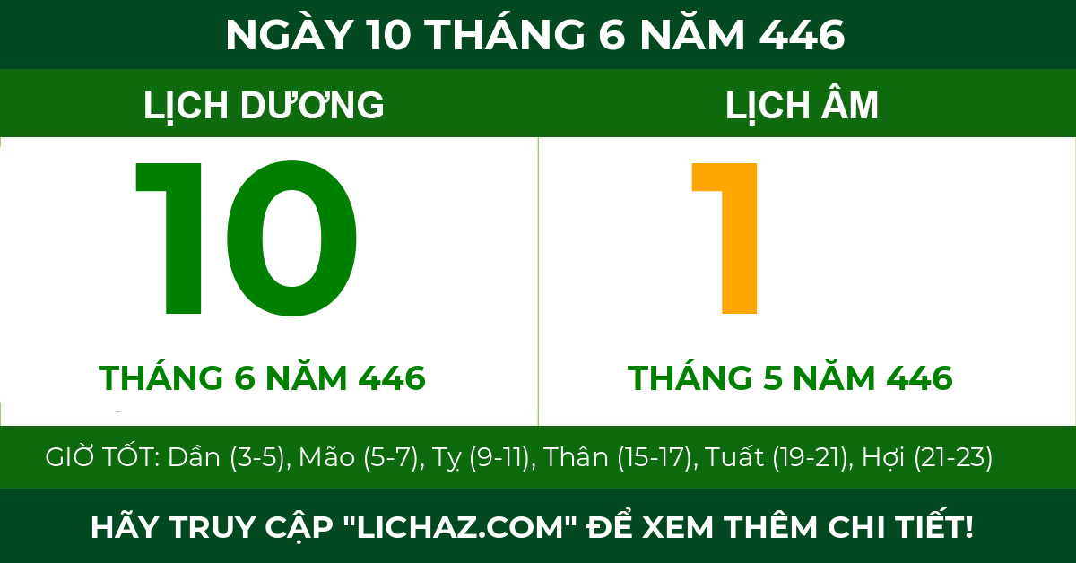 lịch âm ngày 10 tháng 6 năm 446