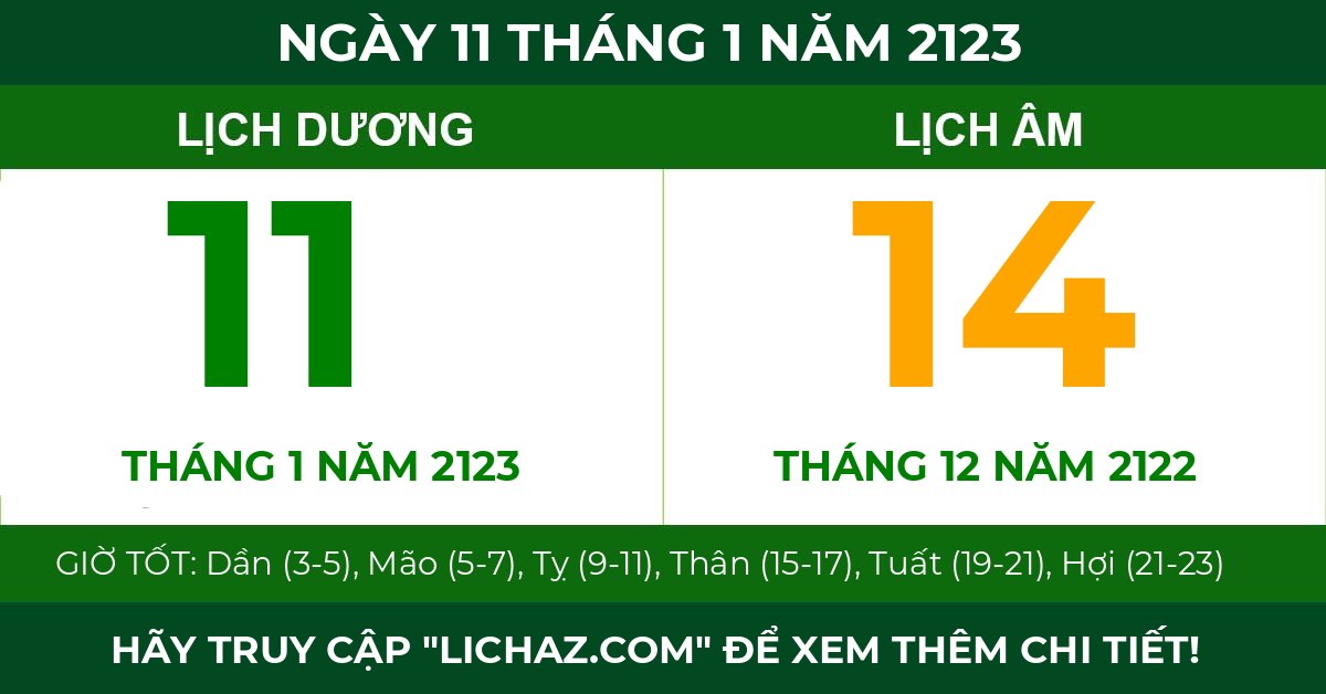 lịch âm ngày 11 tháng 1 năm 2123