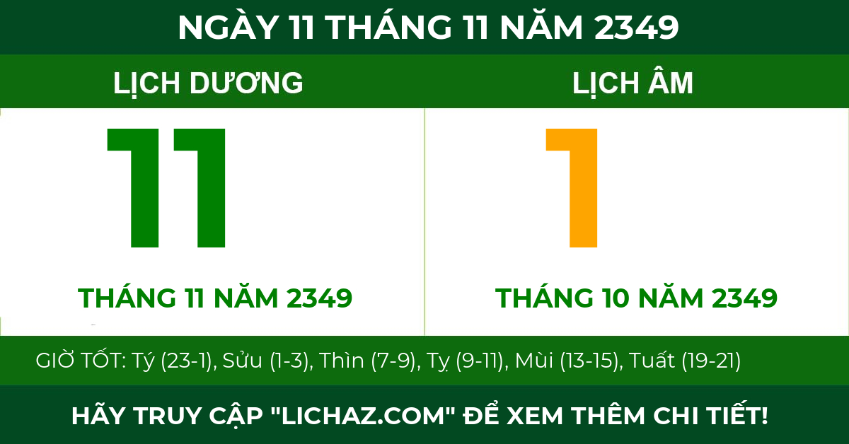 lịch âm ngày 11 tháng 11 năm 2349