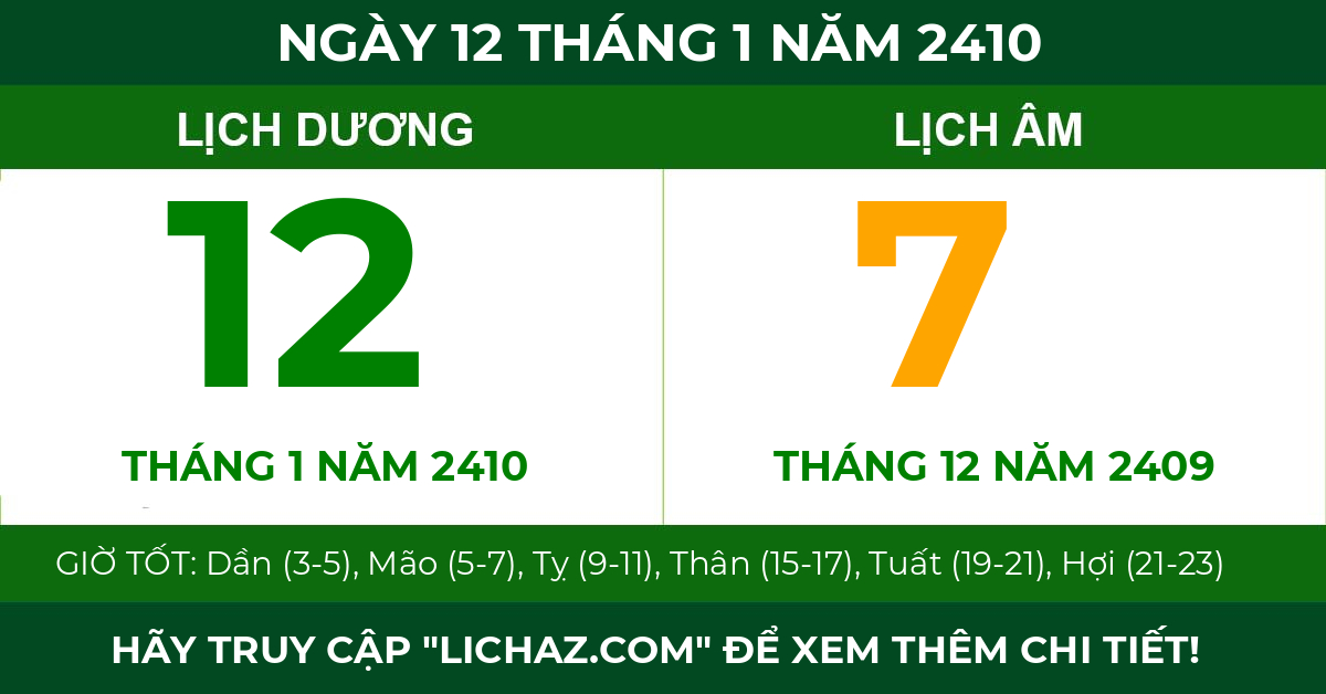 lịch âm ngày 12 tháng 1 năm 2410