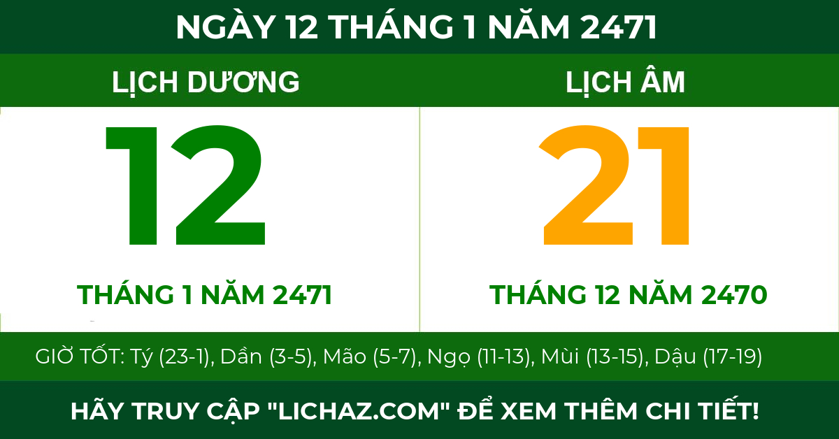 lịch âm ngày 12 tháng 1 năm 2471