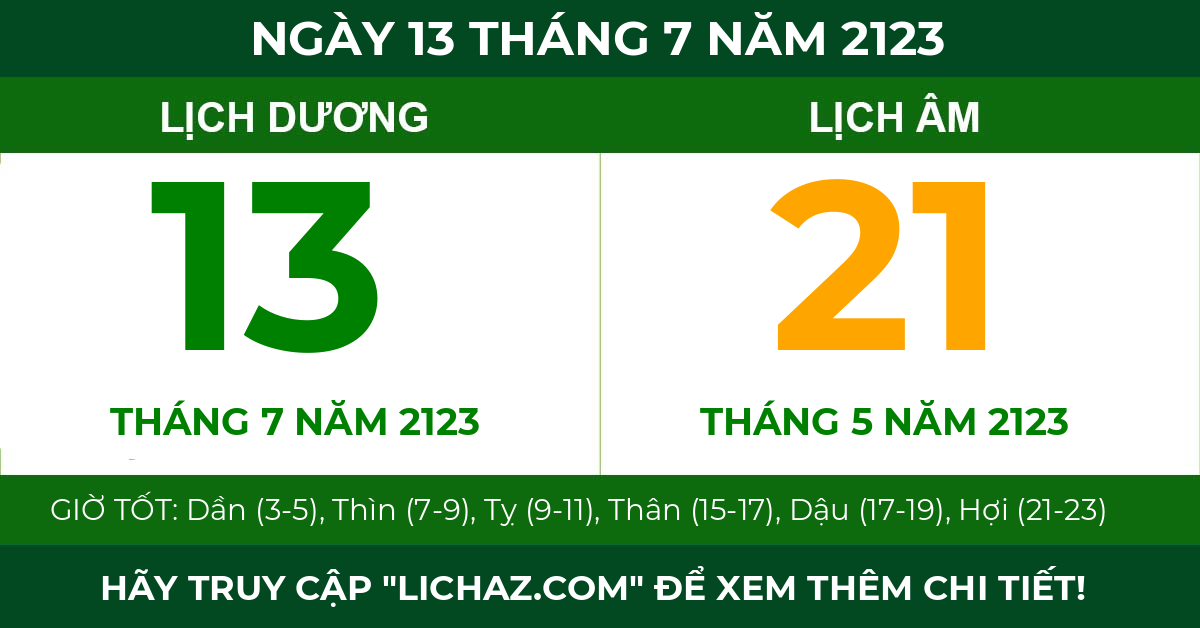 lịch âm ngày 13 tháng 7 năm 2123