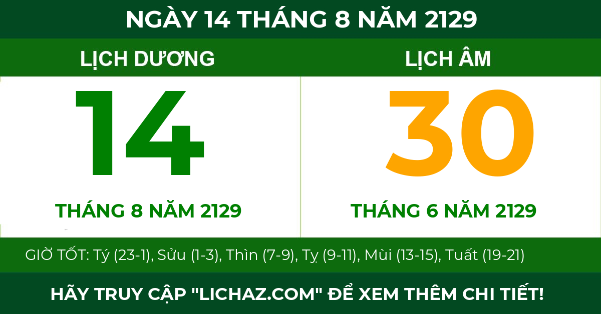 lịch âm ngày 14 tháng 8 năm 2129