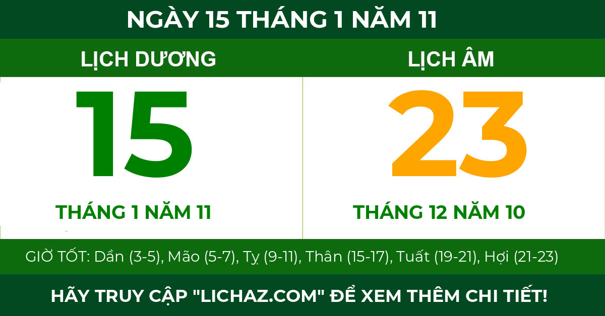 lịch âm ngày 15 tháng 1 năm 11