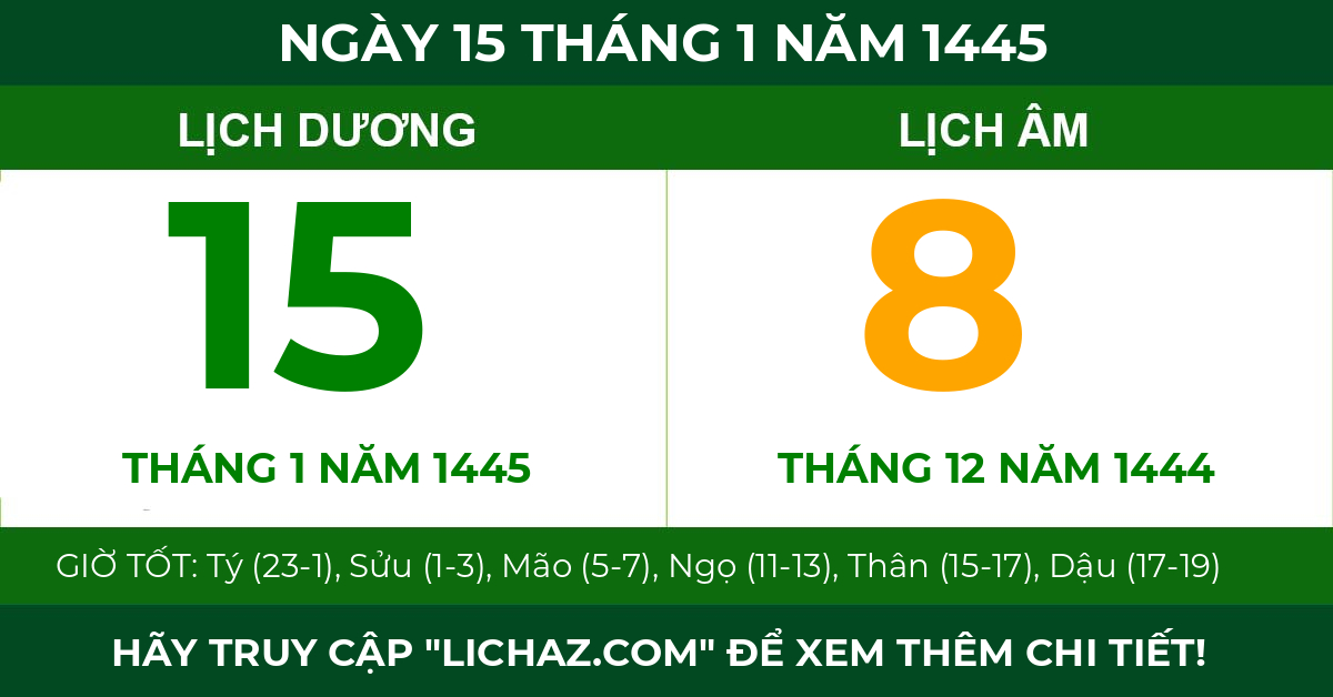 lịch âm ngày 15 tháng 1 năm 1445