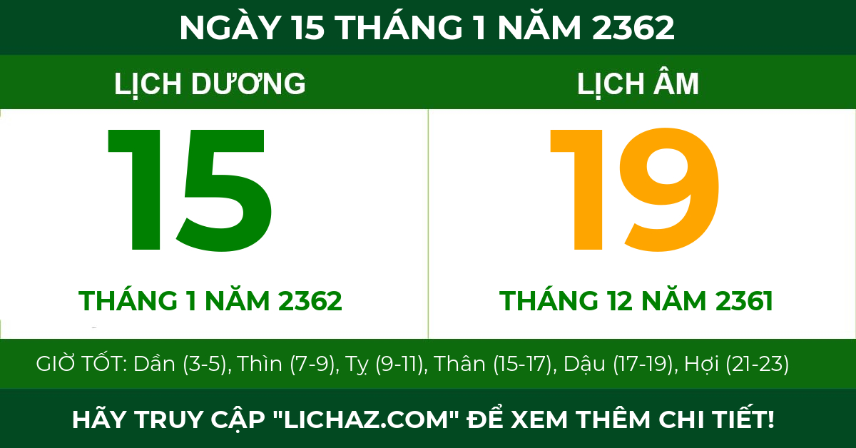 lịch âm ngày 15 tháng 1 năm 2362