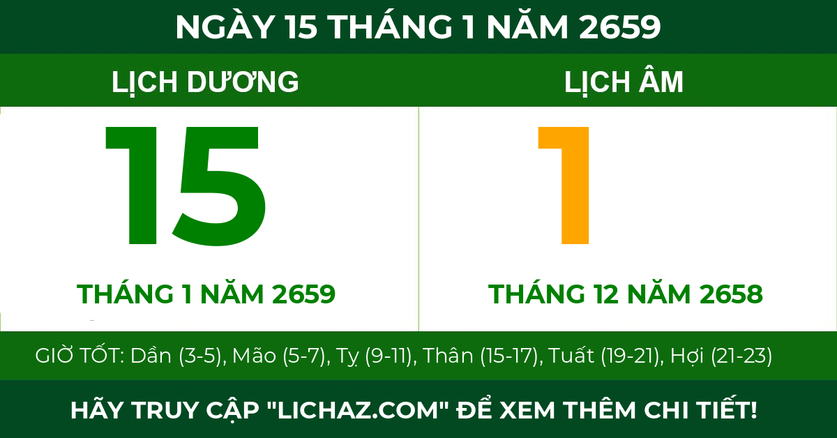 lịch âm ngày 15 tháng 1 năm 2659