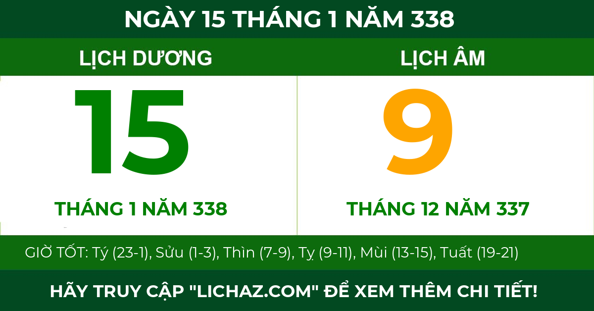 lịch âm ngày 15 tháng 1 năm 338