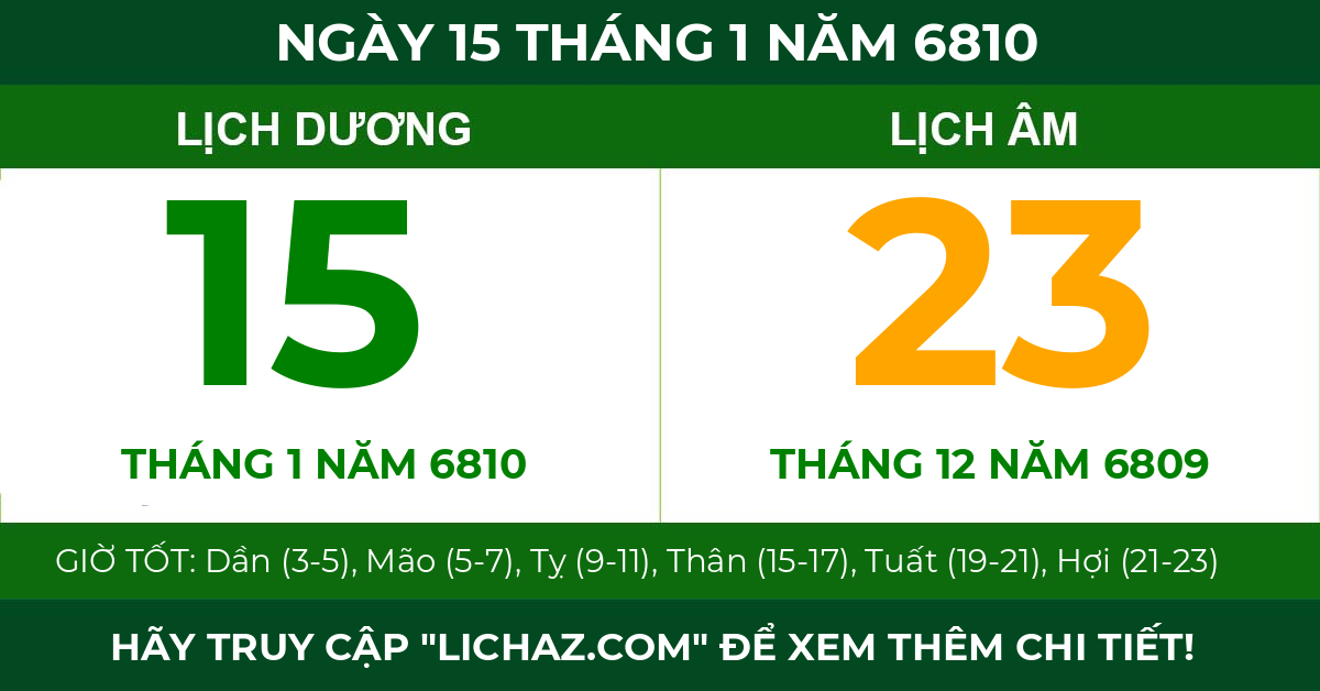 lịch âm ngày 15 tháng 1 năm 6810