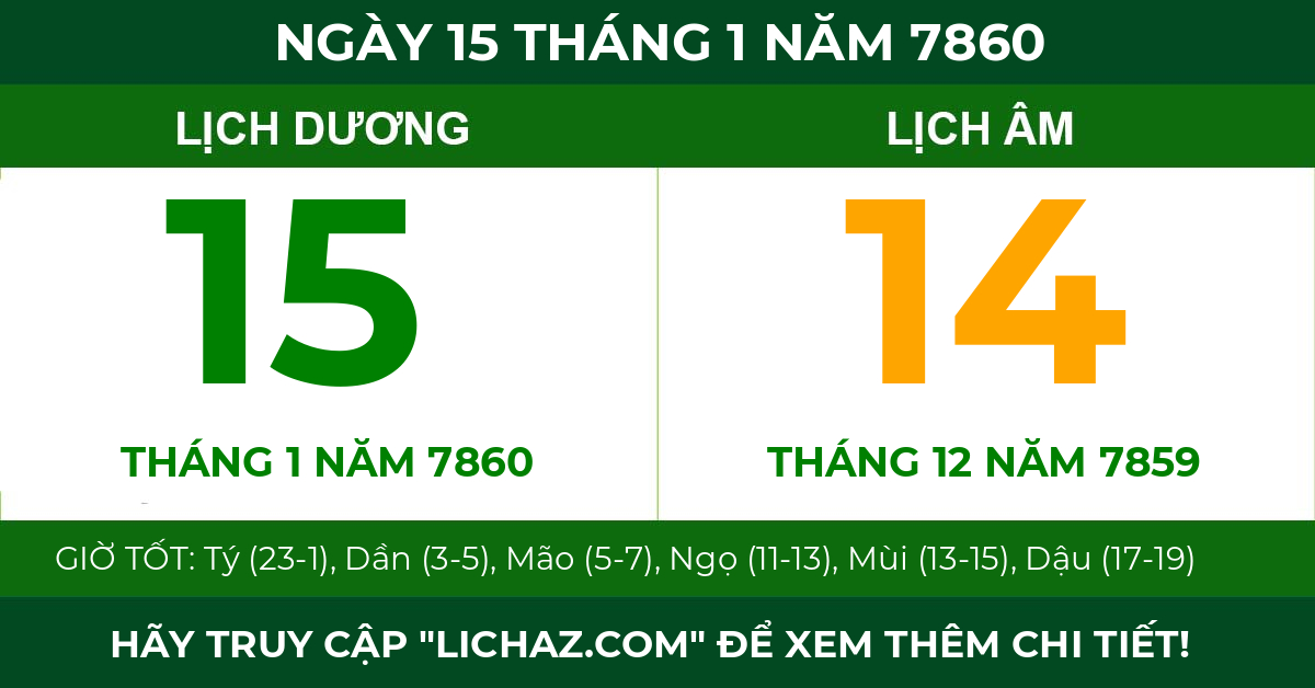 lịch âm ngày 15 tháng 1 năm 7860
