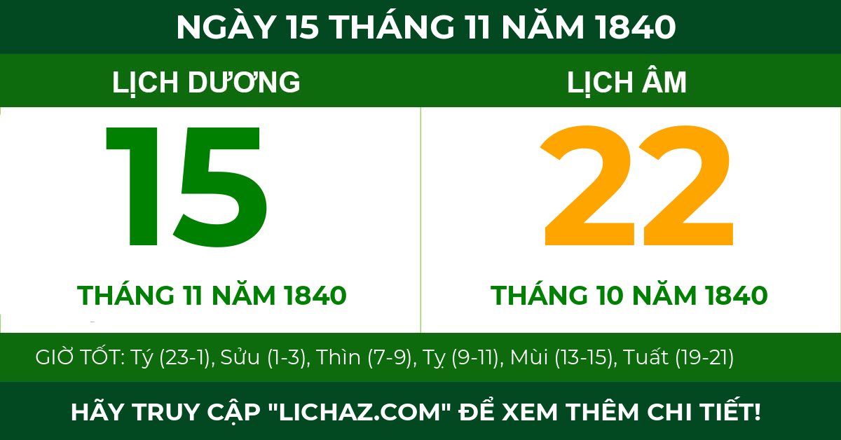 lịch âm ngày 15 tháng 11 năm 1840