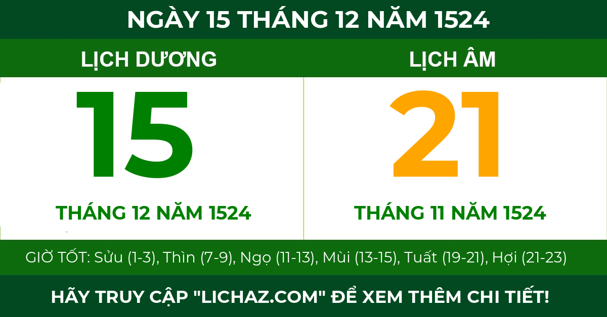 lịch âm ngày 15 tháng 12 năm 1524