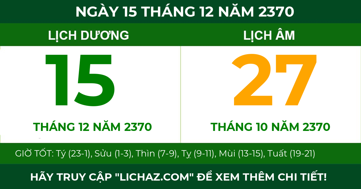 lịch âm ngày 15 tháng 12 năm 2370