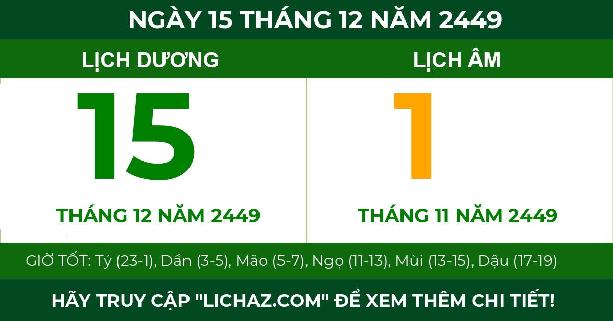 lịch âm ngày 15 tháng 12 năm 2449