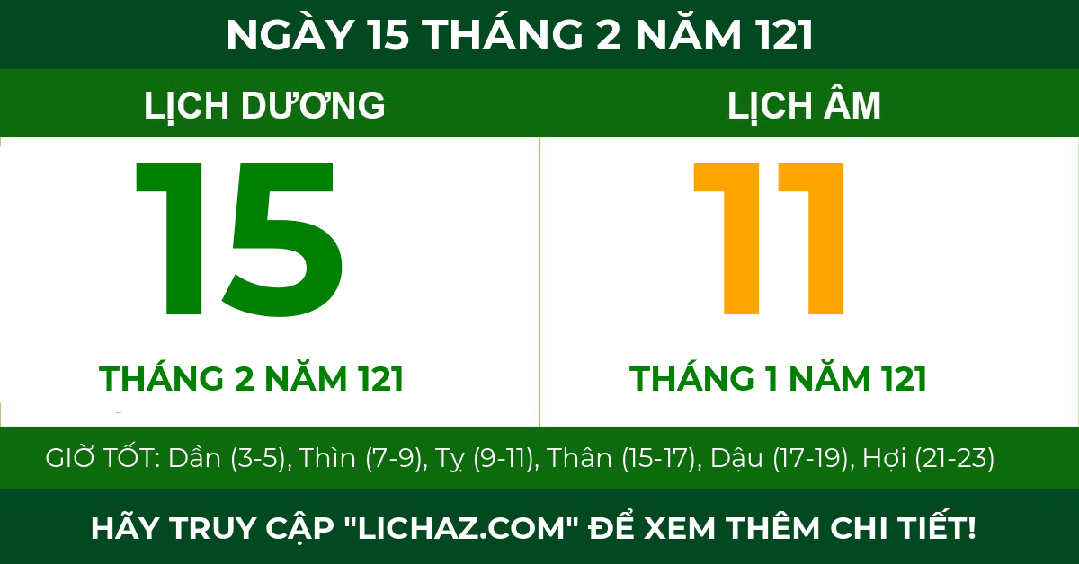 lịch âm ngày 15 tháng 2 năm 121