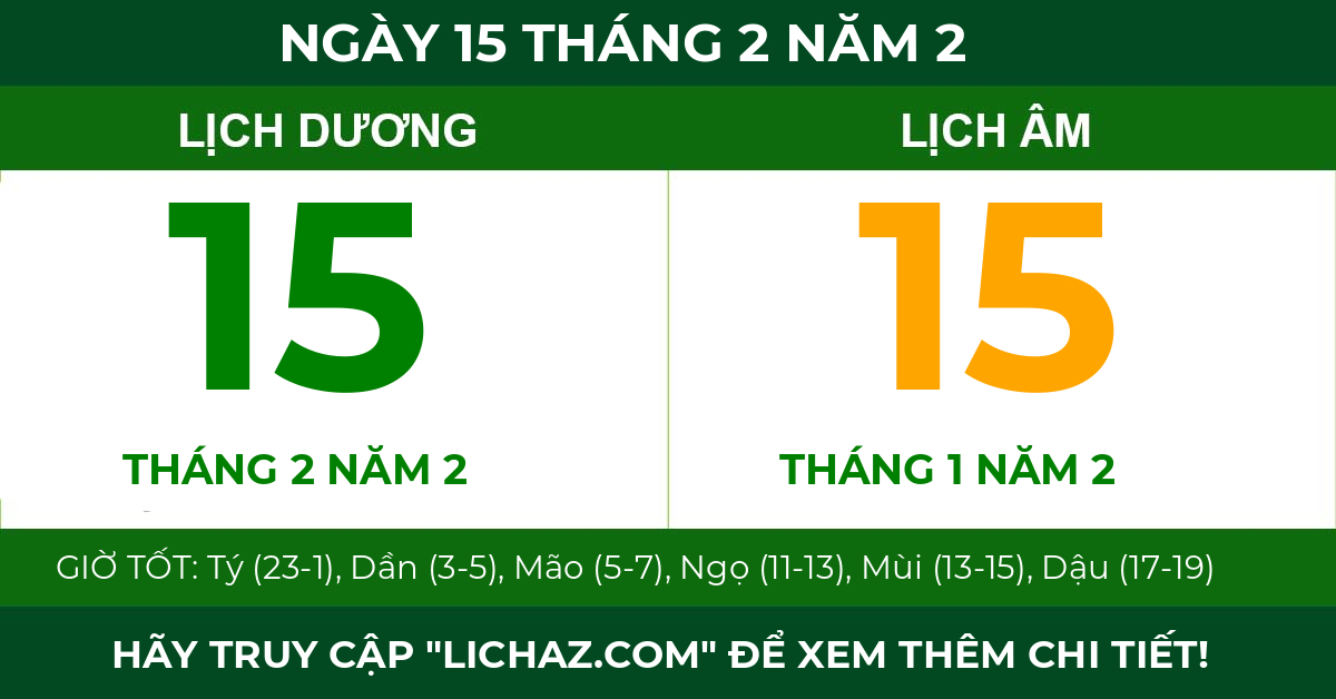 lịch âm ngày 15 tháng 2 năm 2