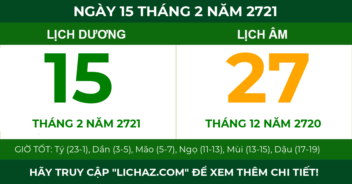 lịch âm ngày 15 tháng 2 năm 2721
