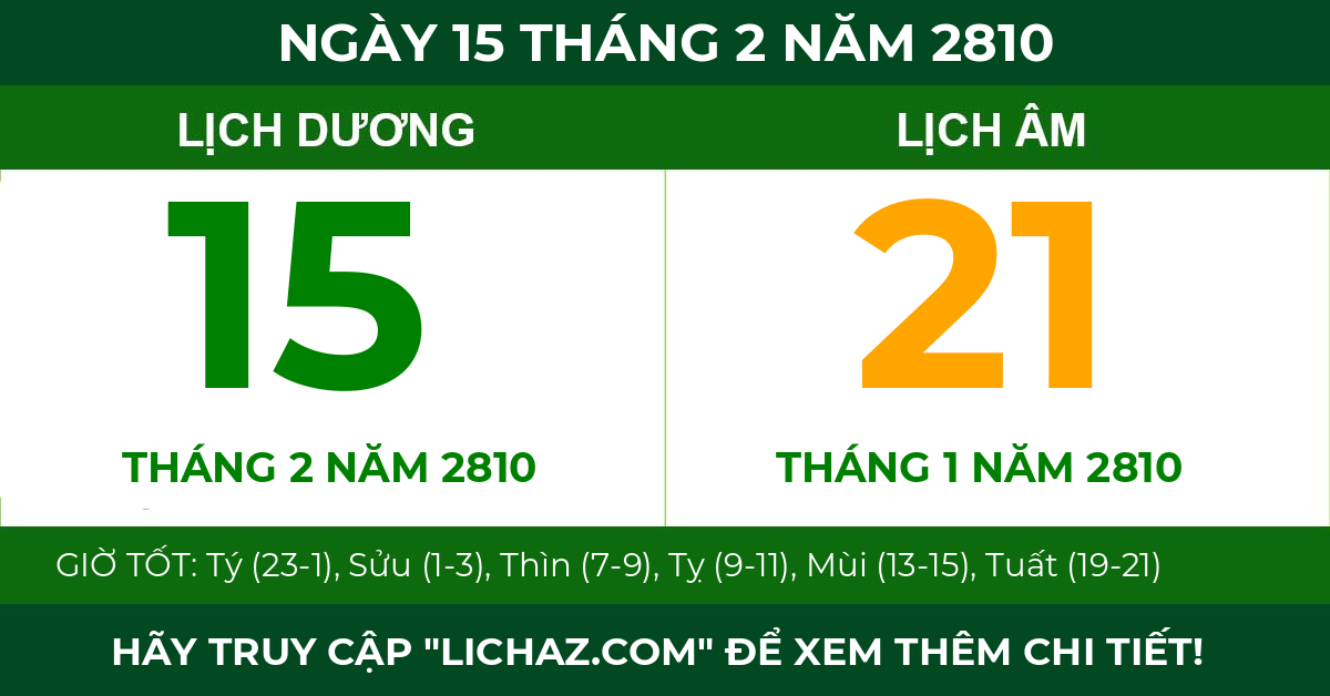 lịch âm ngày 15 tháng 2 năm 2810