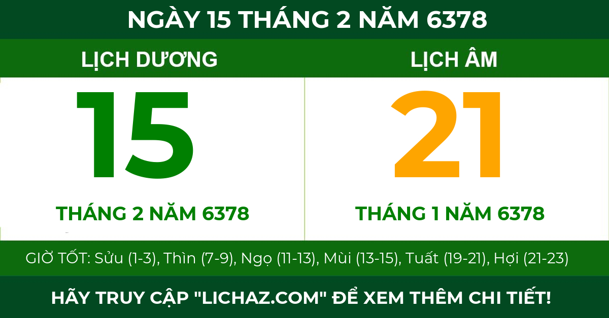 lịch âm ngày 15 tháng 2 năm 6378