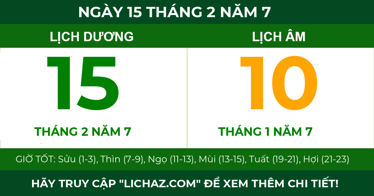 lịch âm ngày 15 tháng 2 năm 7