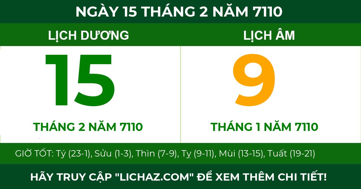 lịch âm ngày 15 tháng 2 năm 7110