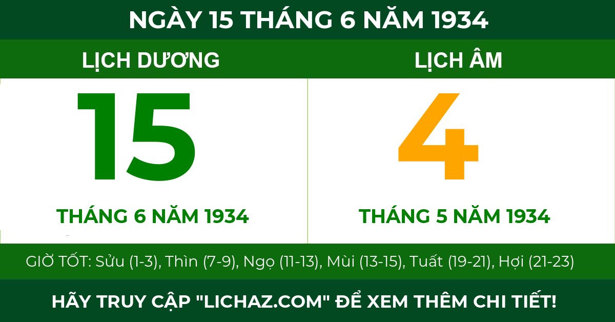 lịch âm ngày 15 tháng 6 năm 1934