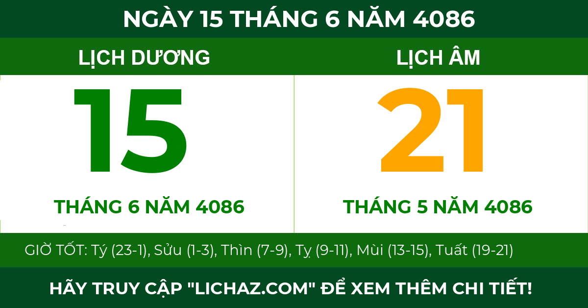 lịch âm ngày 15 tháng 6 năm 4086
