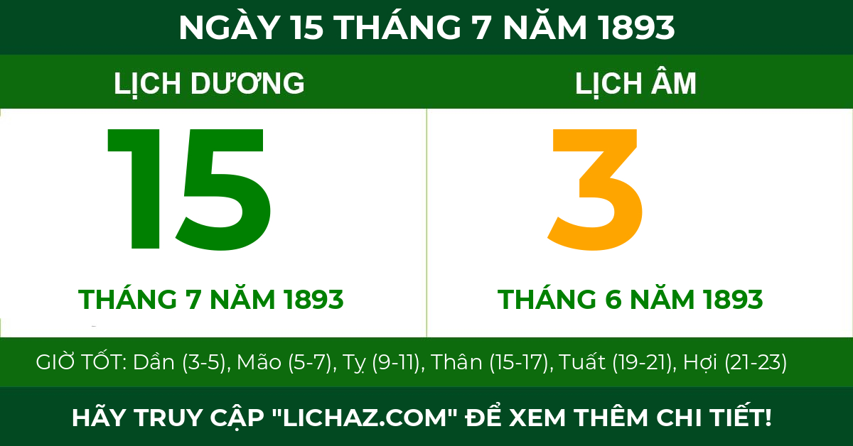 lịch âm ngày 15 tháng 7 năm 1893