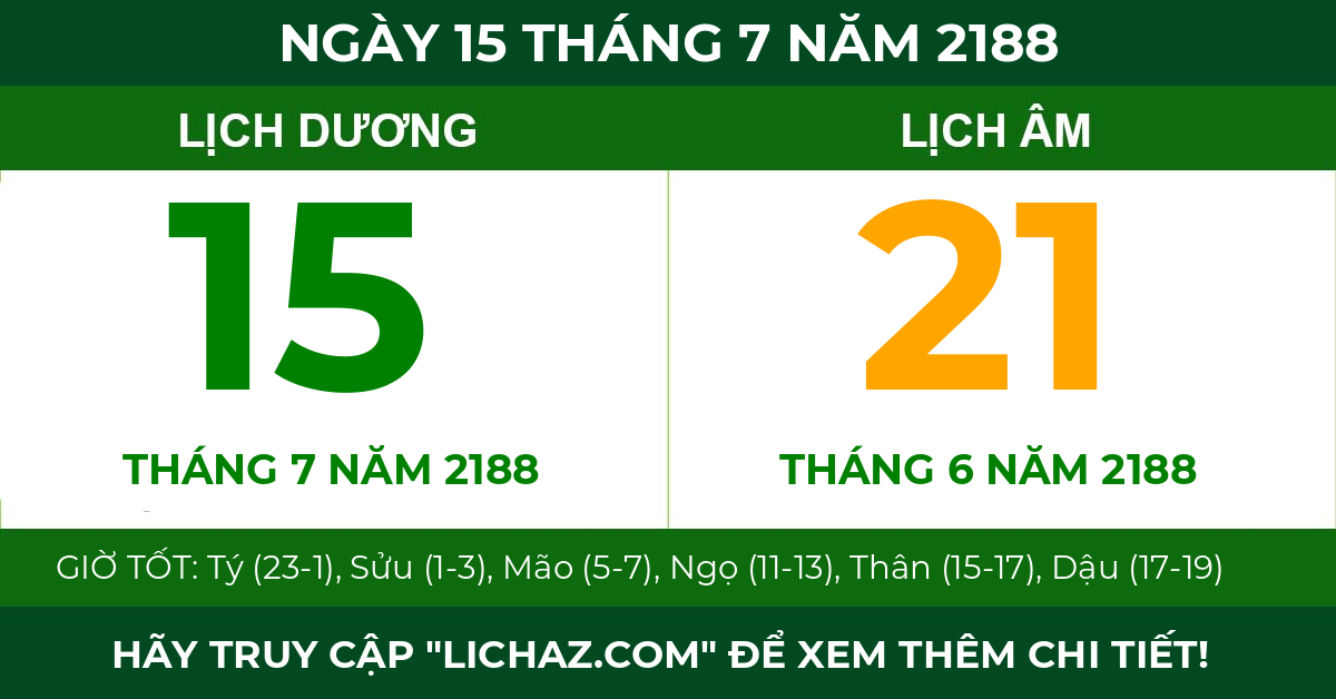 lịch âm ngày 15 tháng 7 năm 2188