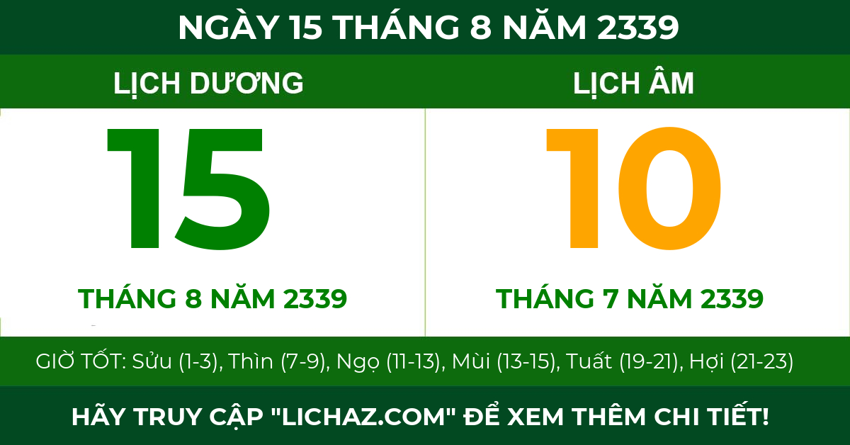 lịch âm ngày 15 tháng 8 năm 2339