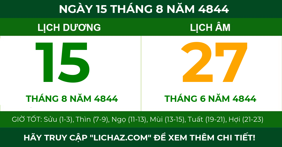 lịch âm ngày 15 tháng 8 năm 4844