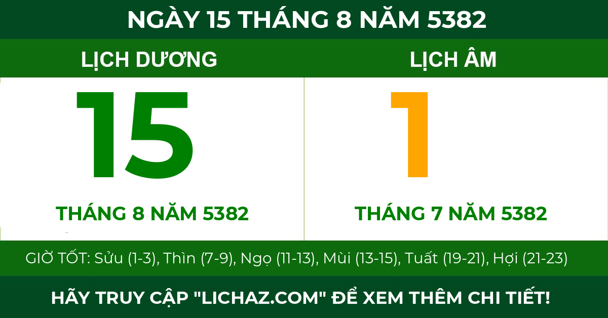 lịch âm ngày 15 tháng 8 năm 5382