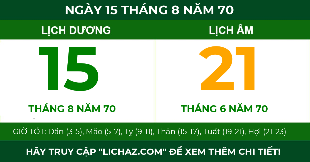 lịch âm ngày 15 tháng 8 năm 70
