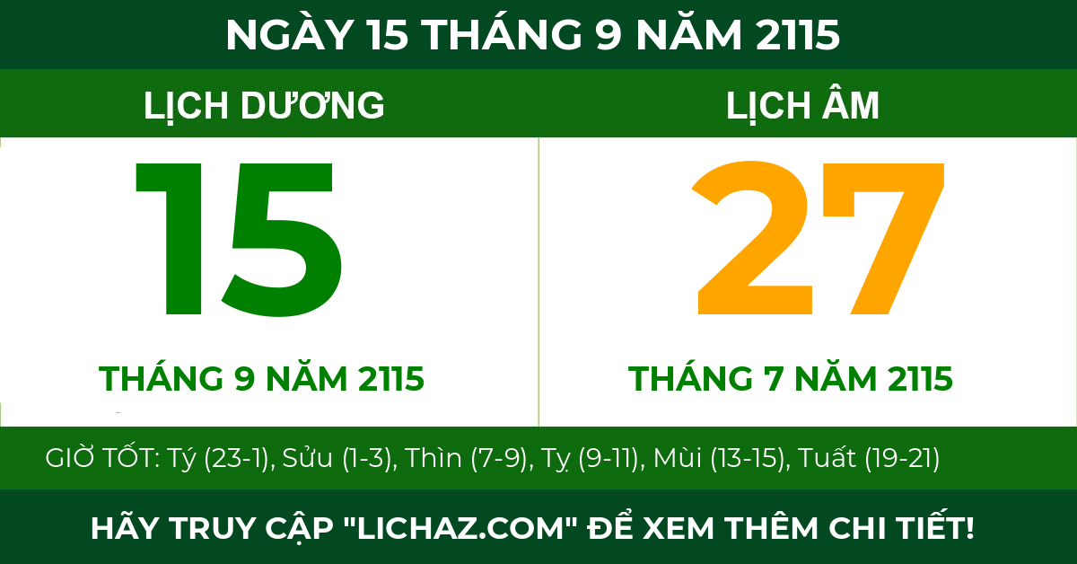 lịch âm ngày 15 tháng 9 năm 2115