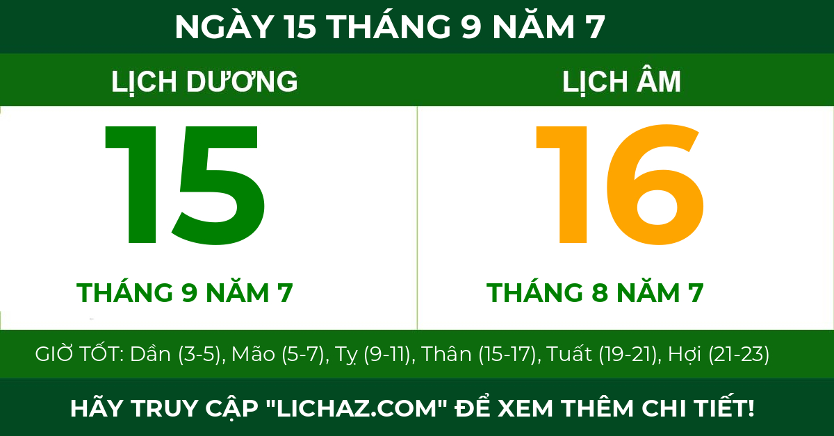 lịch âm ngày 15 tháng 9 năm 7