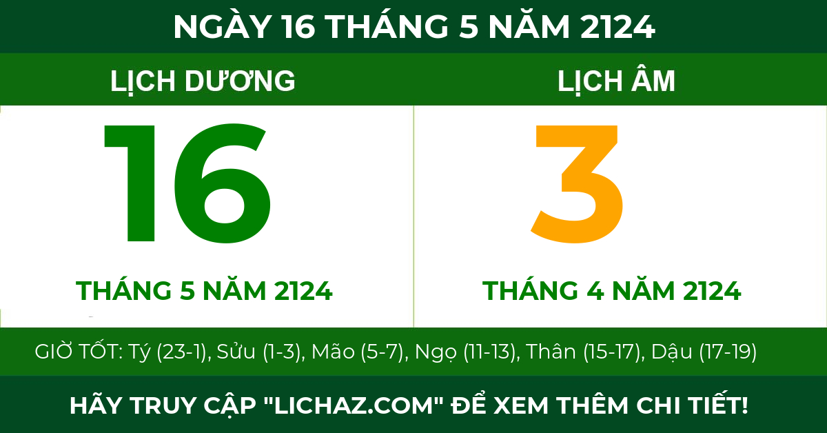 lịch âm ngày 16 tháng 5 năm 2124