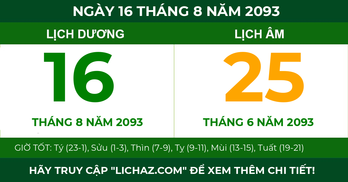 lịch âm ngày 16 tháng 8 năm 2093