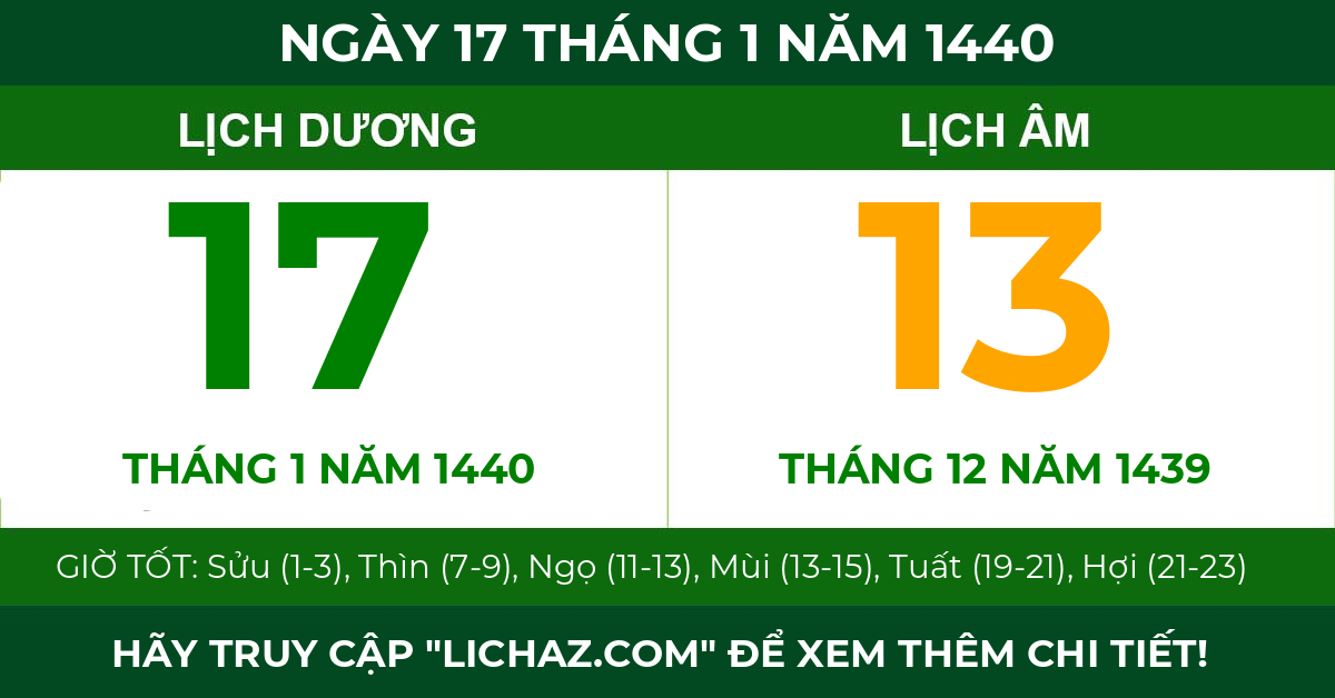 lịch âm ngày 17 tháng 1 năm 1440