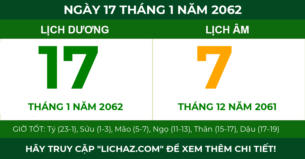 lịch âm ngày 17 tháng 1 năm 2062