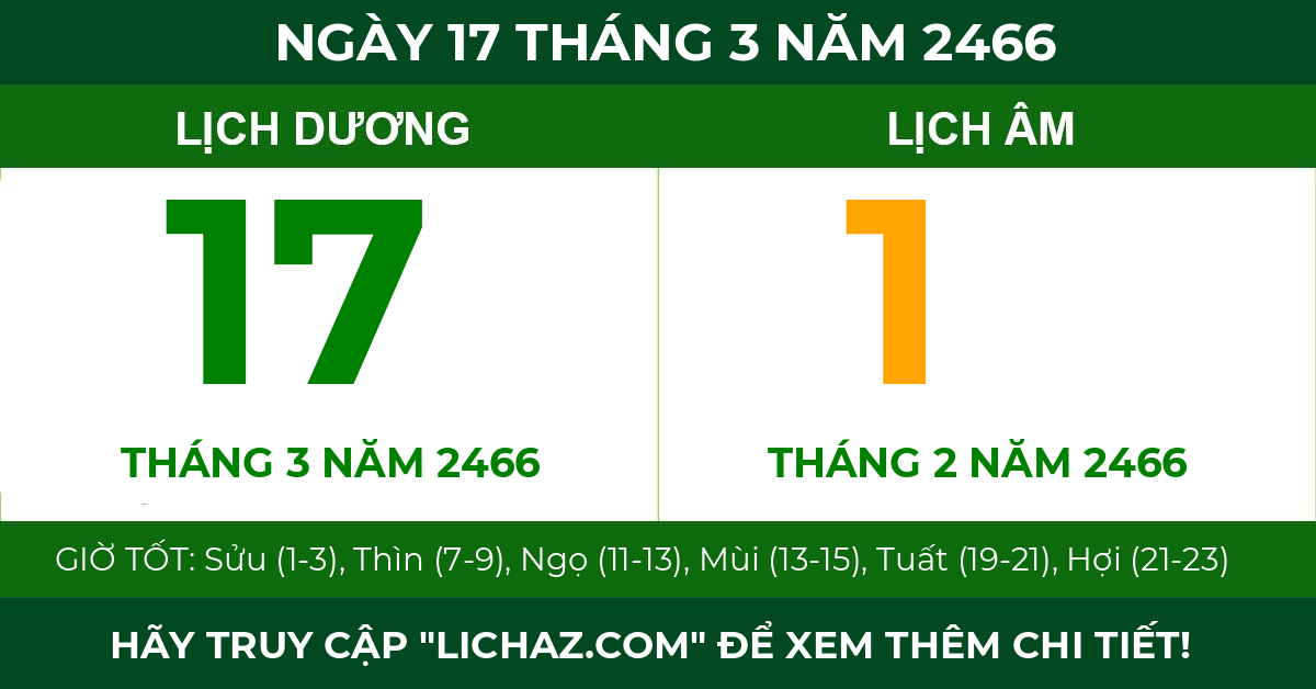 lịch âm ngày 17 tháng 3 năm 2466