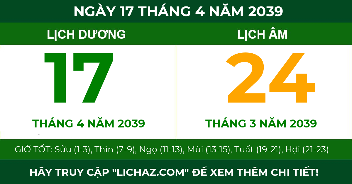 lịch âm ngày 17 tháng 4 năm 2039