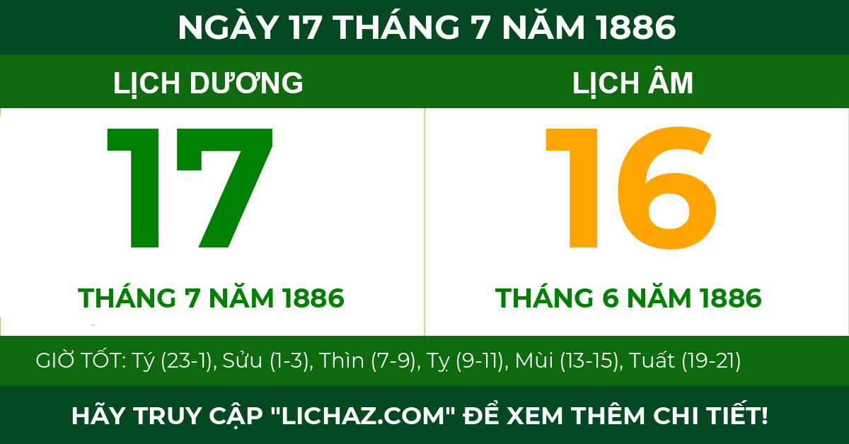 lịch âm ngày 17 tháng 7 năm 1886
