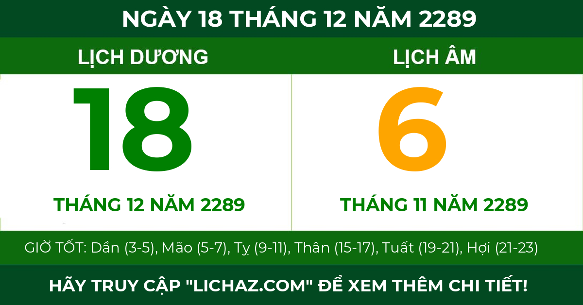 lịch âm ngày 18 tháng 12 năm 2289